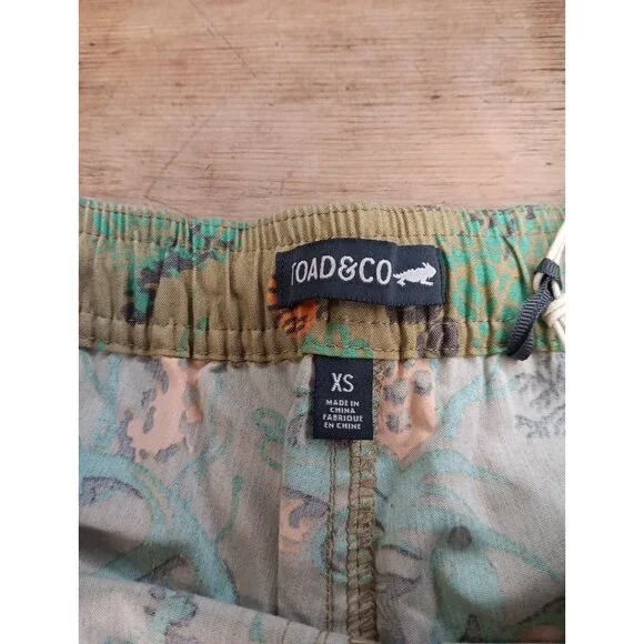 Toad&Co Women XS Boundless Short Mantis Reef Print Ocean Green Beach Coastal NWT - Picture 4 of 6